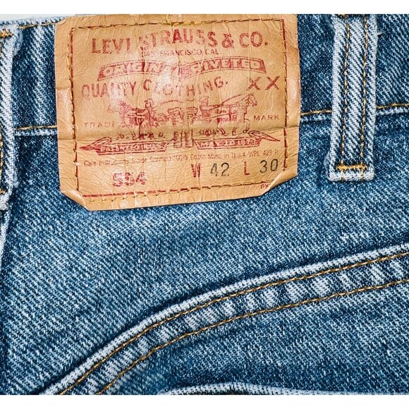 Levis Strauss & Co. Mens W42 L30 100% Cotton Blue Denim Jeans - Picture 3 of 4